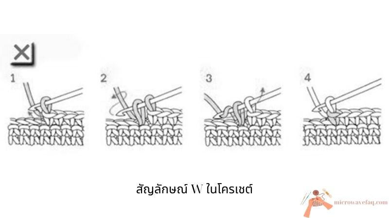 สัญลักษณ์ W ในโครเชต์